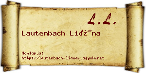 Lautenbach Liána névjegykártya